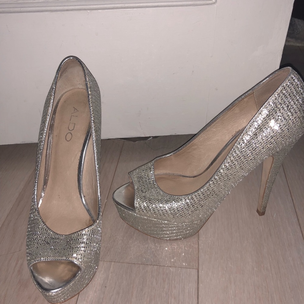 Silver Platform Heels